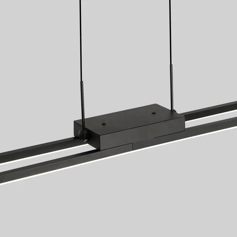 Axyaa LED Pendant Chandelier Black Minimalist Design for Bedroom, Restaurant, Living Room