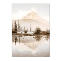 Axyaa Sunset Lake Canvas Wall Art - Nordic Scenery Print for Home Decor