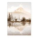 Axyaa Sunset Lake Canvas Wall Art - Nordic Scenery Print for Home Decor
