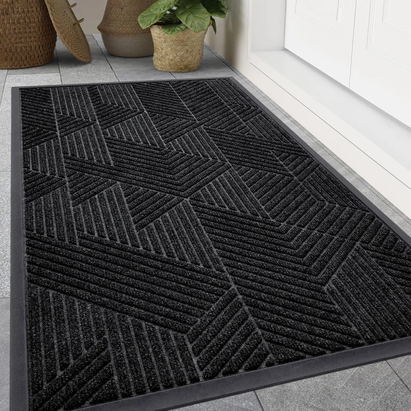 Axyaa Rubber Entrance Doormats: Non-slip Heavy Duty Outdoor Mats