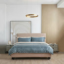 Axya Round Rings LED Chandelier - Modern Gold Hanging Light Fixture for Dining Room