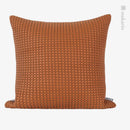 Axyaa Nordic Hand-Woven Leather Pillow in Black and White