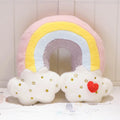 Axyaa Stars Clouds Girl Heart Shaped Pillow for Bedroom and Living Room