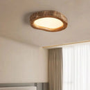 Axyaa Heart Shaped Wood Grain LED Ceiling Light - Nordic Style