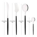 Axyaa Black Gold Cutlery Fork Set - 4Pcs Stainless Steel Dinnerware Teaspoon Utensils