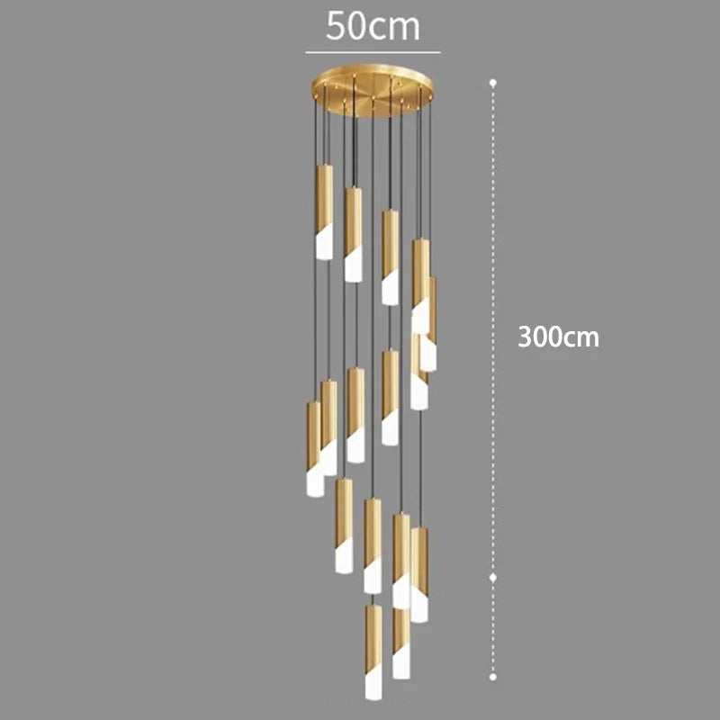Axyaa Staircase Chandeliers LED Pendant Light for Modern Home Decor