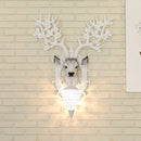 Axyaa Deer LED Wall Lamp: Modern Luxury Resin Deer Light for Living Room