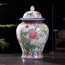 Axyaa Pink Porcelain General Jar - Elegant Ceramic Storage Vase for Home Decor