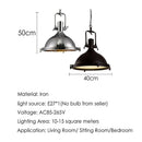 Axyaa Industrial Metal Pendant Light for Loft Living Room and Kitchen