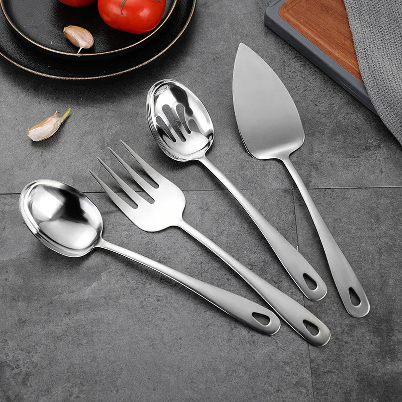 Axyaa Stainless Steel Kitchenware Set with Long Handle Utensils