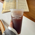 Axyaa Kawaii Bowknot Tumbler: Portable Cute Plastic Cup with Straw for Drinks