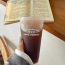 Axyaa Bowknot Tumbler: Cute Straw Cup for Ice Coffee, Tea, Juice - Portable & Kawaii