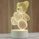 Axyaa 3D Night Lamp Acrylic Desktop Nightlight for Bedroom Decor