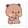 Cute Panda Bears Printed Pillow Case for Sofa Decoration by Axyaa