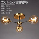 Axyaa Modern Glass Ball LED Chandelier for Living Dining Bedroom Décor