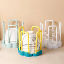 Axyaa Bowl Rack Desktop Organizer: Retractable, Durable, Plastic Kitchen Storage Shelf