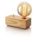 Axyaa Wooden Block Toggle Switch Cube Table Lamp for Home Art Cafe Bar
