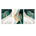 Marble Green Gold Allah Name Arabic Calligraphy Canvas Print by Axyaa