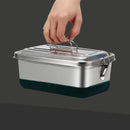 Axyaa Stainless Steel 304 Lunch Box Set - Leak-Proof Bento Box for Adults & Students