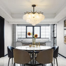 Axyaa Modern Black Gold Copper Chandelier: Nordic Living Room & Restaurant Light