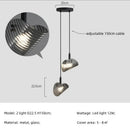 Axyaa Smoky Gray Glass Chandelier Pendant Light Luxury Living Room LED Luminarias