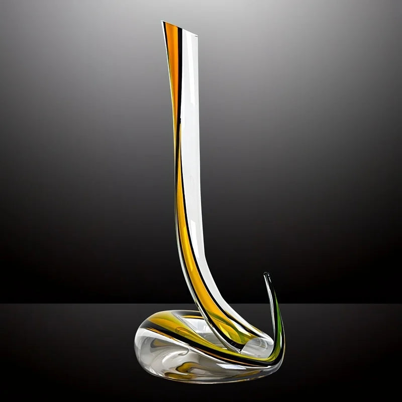 Axya Crystal Snake Wine Decanter 2L - Colorful Silk Design for Home & Bar
