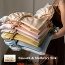 Axyaa Mulberry Silk Fitted Bed Sheet 140/160x200 - Premium Smooth Mattress Cover