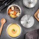 Axyaa 304 Stainless Steel Stackable Stew Pot with Lid 300ml - Versatile Kitchen Utensil