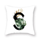 Floral Alphabet Pillow Case by Axyaa: Home & Car Decorative Cushion Cover