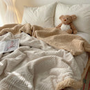 Axyaa Rabbit Fur Blanket: Thick Warmth, Soft Plush - Autumn/Winter Sofa Throw