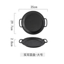 Axyaa Black Ceramic Steak Plate Double Ear Salad Dessert Bread Molecular Cuisine Dishes