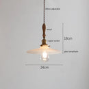 Axyaa Modern Ceramic LED Pendant Light - French Style Hanging Lamp