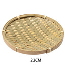 Bamboo Woven Basket Tray Set by Axyaa