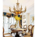 Axyaa French Country Style Copper Chandelier for Bedroom and Dining Room
