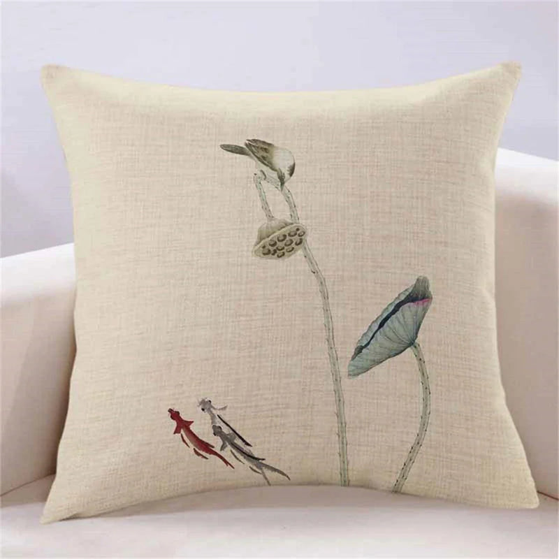 Lotus Cushion Cover by Axyaa: Stylish Home Decor Pillowcase for Living Room, Car, and More