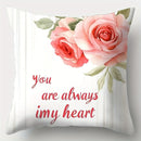 Axyaa Mother's Day Flower Pillowcase Set - 45x45cm Square Decor Sofa Pillow