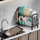 Axyaa 2 Tier Dish Drying Rack Utensil Holder Kitchen Organizer Storage Rack
