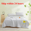 Axyaa Ice Silk Summer Quilt: Lightweight & Machine Washable cooling comfort for hot nights.