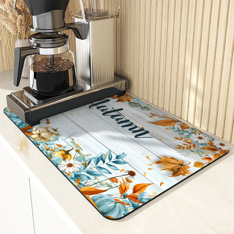 Axyaa Absorbent Kitchen Drying Mat for Table Decoration