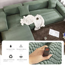 Axyaa Thick Elastic Polar Fleece Sofa Cover for 1/2/3/4 Seater L-shaped Corner Sofa