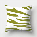 Axyaa Army Green Geometry Print Cushion Cover - Sofa Decor Pillowcase