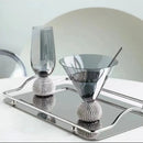 Axya Crystal Champagne Cup Set, Diamond High Foot Glass, Party Drink Supplies