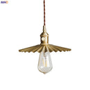 Axyaa Nordic Copper LED Pendant Light with Knob Switch for Bedroom Dinning Living Room