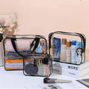 Axyaa Clear Toiletry Bag Set: 3pcs, Large Capacity, Travel Organizer, Makeup Pouch