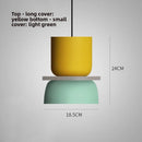 Axyaa Modern Macaron Pendant Light: Colorful Iron LED Hanging Lamp