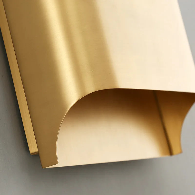 Axyaa Modern Brass LED Wall Lamp for Hotel Living Room, Bedroom & Corridor