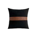 Axyaa PU Leather Patch Cushion Cover Simple Modern Home Decor Smooth Sofa Bed Pillow Cover