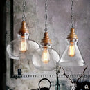 Axyaa Rustic Wood Pendant Lights Glass Ball Kitchen Decor Lighting