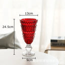Axyaa Transparent Glass Vase Desk Decoration Goblet Shape for Hydroponics and Flower Arrangement