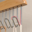 Axyaa 8-Hook Wooden Clothes Hanger for Home Storage and Organization.